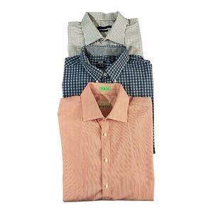 3 Men’s Long-sleeve Button Front Shirts Tailorbyrd Izod Seanjohn